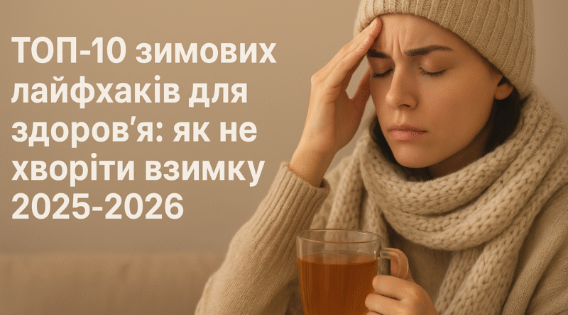 ТОП-10 зимових лайфхаків для здоров’я: як не хворіти взимку 2025–2026